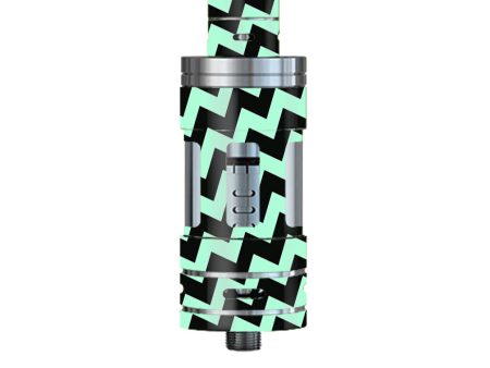 Teal And Black Chevron Smok TFV4 Tank Skin Online Sale