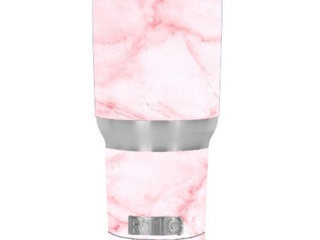 Rose Pink Marble Pattern RTIC 30oz Tumbler Skin For Cheap