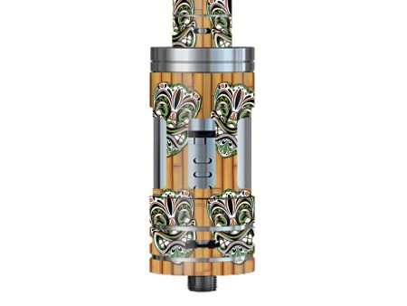 Tiki Faces On Bamboo Smok TFV4 Tank Skin Supply