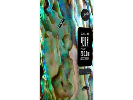 Abalone Sea Shell Gold Blues Beautiful Wismec Reuleaux RX 2 3 combo kit Skin Supply