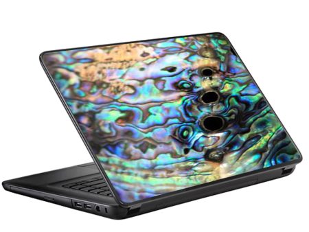 Abalone Swirl Shell Design Blue Universal 13 to 16 inch wide laptop Skin Hot on Sale