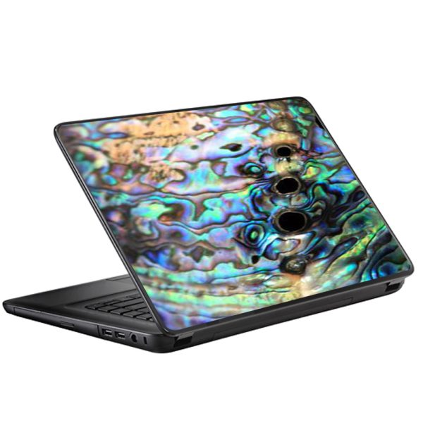 Abalone Swirl Shell Design Blue Universal 13 to 16 inch wide laptop Skin Hot on Sale