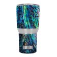 Abalone Shell Green Swirl Blue Gold RTIC 30oz Tumbler Skin Cheap