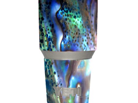 Abalone Pearl Sea Shell Green Blue Yeti 30oz Rambler Tumbler Skin Sale