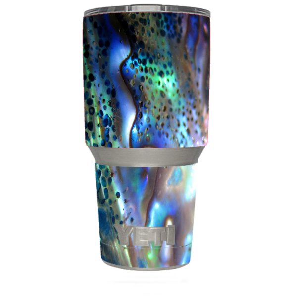 Abalone Pearl Sea Shell Green Blue Yeti 30oz Rambler Tumbler Skin Sale