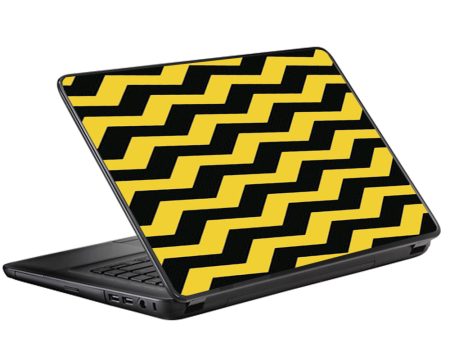 Yellow And Black Chevron Universal 13 to 16 inch wide laptop Skin Online