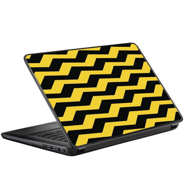 Yellow And Black Chevron Universal 13 to 16 inch wide laptop Skin Online