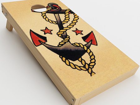 Tattoo Anchor, Traditional Art Cornhole Game Boards  Skin Online Sale