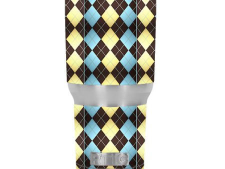 Argyle Pattern RTIC 30oz Tumbler Skin Online Hot Sale