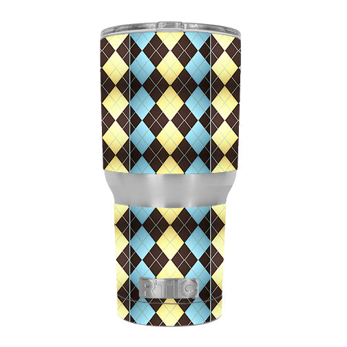 Argyle Pattern RTIC 30oz Tumbler Skin Online Hot Sale