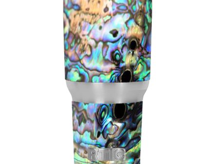 Abalone Swirl Shell Design Blue RTIC 30oz Tumbler Skin Fashion