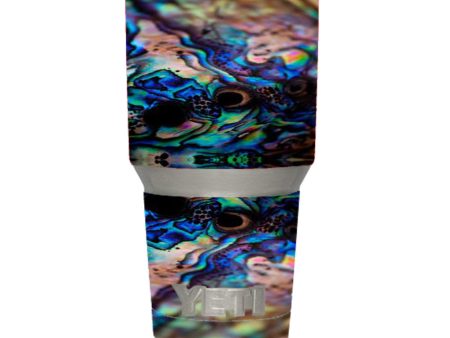 Abalone Blue Black Shell Design Yeti 30oz Rambler Tumbler Skin For Cheap