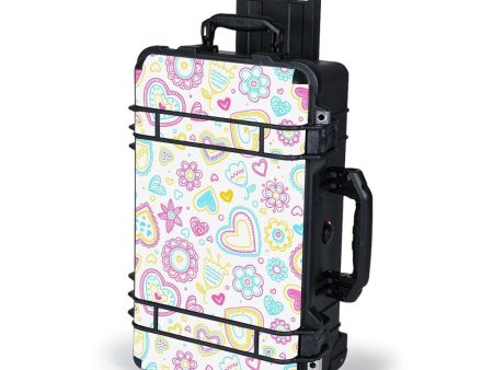 Hearts Doodles Shape Design Pelican Case 1510 Skin Cheap