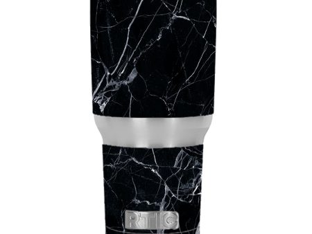 Black Marble Granite White RTIC 30oz Tumbler Skin For Discount