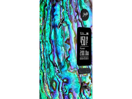 Abalone Ripples Green Blue Purple Shells Wismec Reuleaux RX 2 3 combo kit Skin Hot on Sale