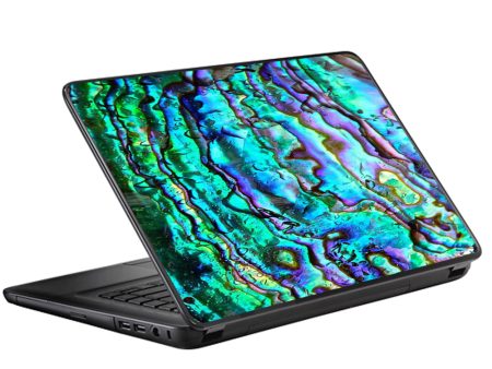 Abalone Ripples Green Blue Purple Shells Universal 13 to 16 inch wide laptop Skin on Sale