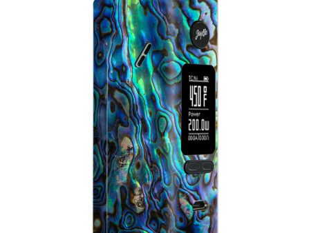 Abalone Shell Green Swirl Blue Gold Wismec Reuleaux RX 2 3 combo kit Skin For Cheap