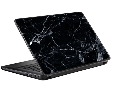 Black Marble Granite White Universal 13 to 16 inch wide laptop Skin Sale