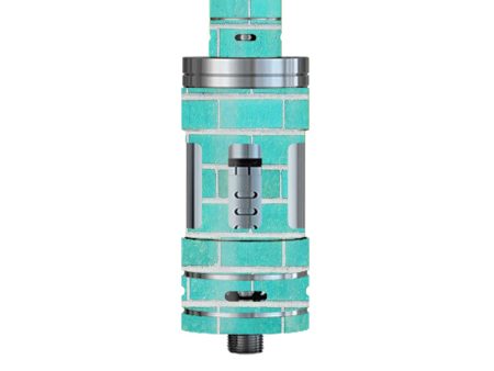 Teal Baby Blue Brick Wall Smok TFV4 Tank Skin Online now