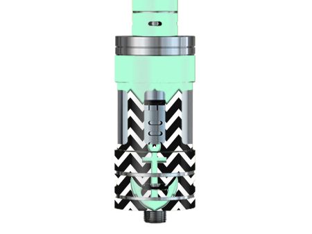 Teal  Black Chevron  Anchor Smok TFV4 Tank Skin Online Hot Sale