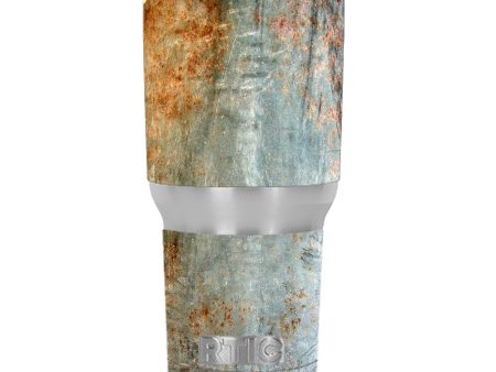 Rusted Steel Metal Plate Grey RTIC 30oz Tumbler Skin Online Hot Sale