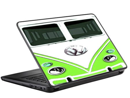 Vw Bus, Split Window Green Universal 13 to 16 inch wide laptop Skin Supply