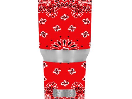 Red Bandana RTIC 30oz Tumbler Skin Discount