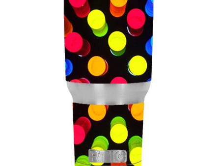 Polka Dot Blur RTIC 30oz Tumbler Skin For Sale