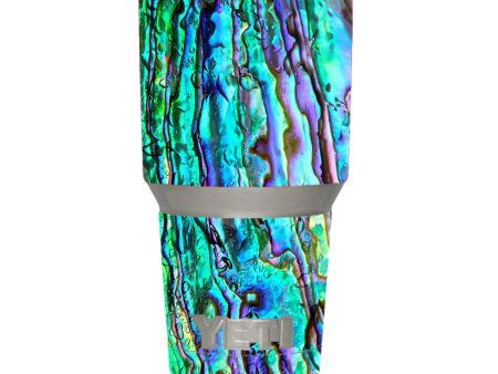 Abalone Ripples Green Blue Purple Shells Yeti 30oz Rambler Tumbler Skin Online now