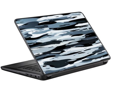 Grey Camouflage, Winter Camo Universal 13 to 16 inch wide laptop Skin For Sale