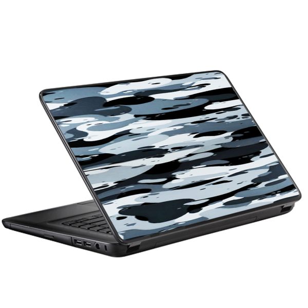 Grey Camouflage, Winter Camo Universal 13 to 16 inch wide laptop Skin For Sale