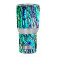 Abalone Ripples Green Blue Purple Shells RTIC 30oz Tumbler Skin For Sale