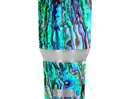 Abalone Ripples Green Blue Purple Shells RTIC 30oz Tumbler Skin For Sale