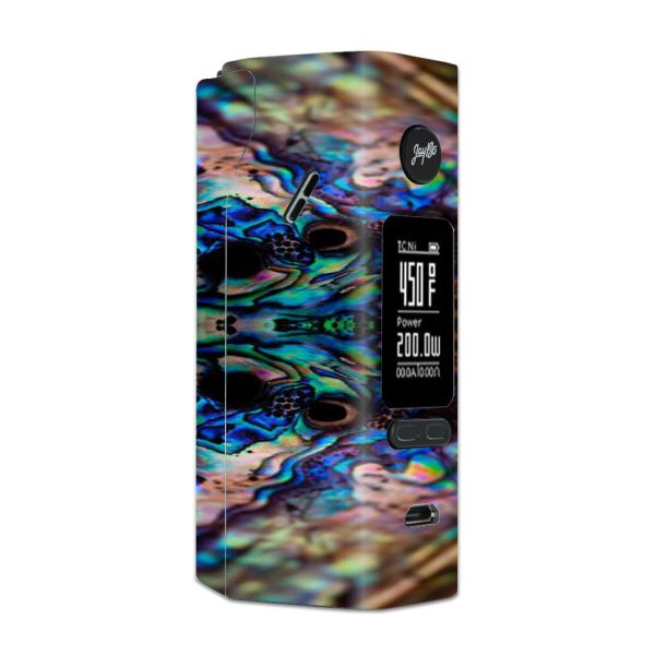 Abalone Blue Black Shell Design Wismec Reuleaux RX 2 3 combo kit Skin Online Hot Sale