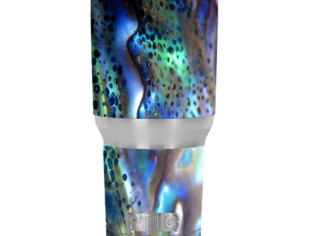 Abalone Pearl Sea Shell Green Blue RTIC 30oz Tumbler Skin on Sale